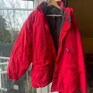 Patagonia red puffer jacket
